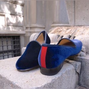 🎁HOLIDAY 26’🎁🔥🆕💯DEL TORO SHOES MENS VELVET NAVY LOAFERS II🔥